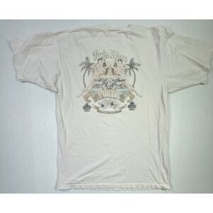 Vintage Twin Palms Poker Tournament T-Shirt Breakwater USA White Casino Gambling